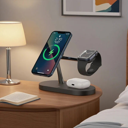 MagTrio™ Laadstation | Laad je iPhone, Watch en AirPods tegelijk op