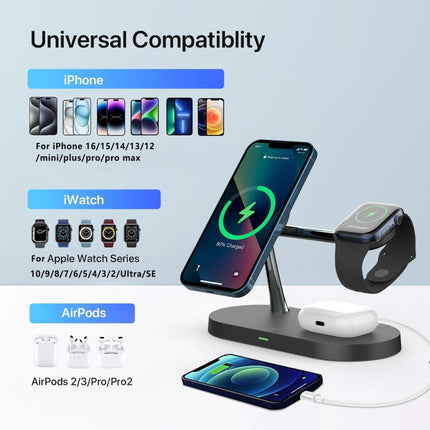 MagTrio™ Laadstation | Laad je iPhone, Watch en AirPods tegelijk op