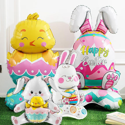 BunnyGlow™ 3D Folieballonnen | Maak jouw paastfeest onvergetelijk met levensgrote paasbalonnen