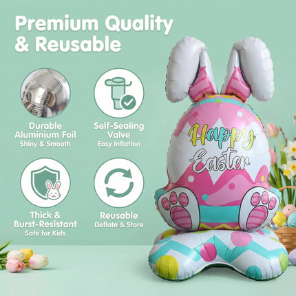 BunnyGlow™ 3D Folieballonnen | Maak jouw paastfeest onvergetelijk met levensgrote paasbalonnen