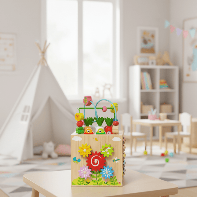 PlayCube™ Activiteitenkubus | 8-in-1 leren, ontdekken en spelen