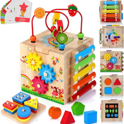 PlayCube™ Activiteitenkubus | 8-in-1 leren, ontdekken en spelen