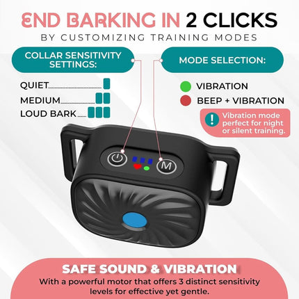 BarkCalm Mini™ Antiblafhalsband | Rustige training zonder stress of schokken