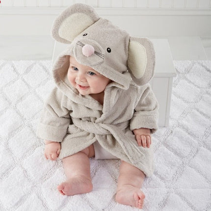 CuddleZoo™ Baby Badjas met Dierenprint | Zacht, warm en onweerstaanbaar schattig na elk badmoment