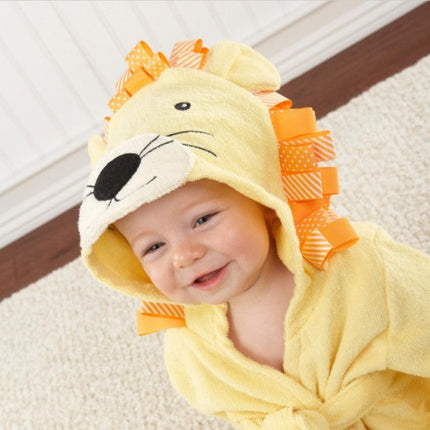 CuddleZoo™ Baby Badjas met Dierenprint | Zacht, warm en onweerstaanbaar schattig na elk badmoment