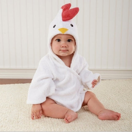 CuddleZoo™ Baby Badjas met Dierenprint | Zacht, warm en onweerstaanbaar schattig na elk badmoment