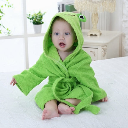 CuddleZoo™ Baby Badjas met Dierenprint | Zacht, warm en onweerstaanbaar schattig na elk badmoment