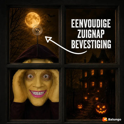 PeekScare™ Griezelige Halloween raamdecoratie | Een onverwachte blik die iedereen de stuipen op het lijf jaagt
