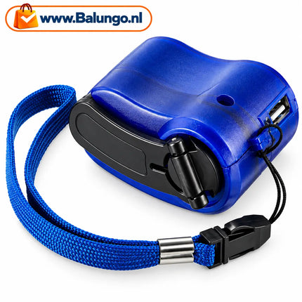 CrankCharge™ Noodlader met handslinger | NOOIT MEER ZONDER STROOM, waar je ook bent!