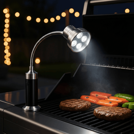 FlameLite™ Grilllamp | Perfect zicht tijdens barbecueën, kamperen en buiten koken