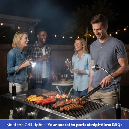 FlameLite™ Grilllamp | Perfect zicht tijdens barbecueën, kamperen en buiten koken