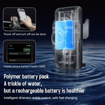 MagCharge™ Autohouder met draadloze oplaadfunctie | Stabiele grip, automatisch klemmen en razendsnel opladen onderweg