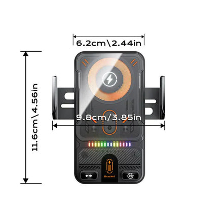 MagCharge™ Autohouder met draadloze oplaadfunctie | Stabiele grip, automatisch klemmen en razendsnel opladen onderweg
