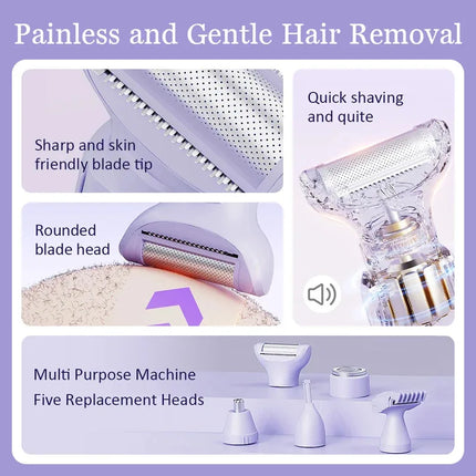 SilkCare™ 5-in-1 Dames Scheerapparaat | Multifunctioneel, glad en moeiteloos