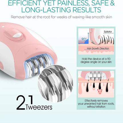 SmoothGlow™ Dames Epilator | Comfortabel en effectief ontharen voor gezicht en lichaam