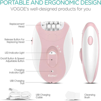 SmoothGlow™ Dames Epilator | Comfortabel en effectief ontharen voor gezicht en lichaam