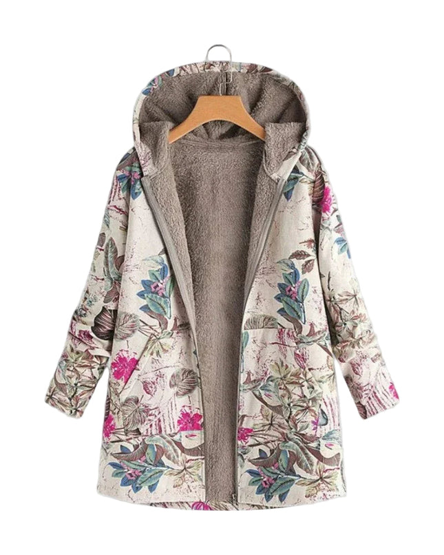 CozyBloom™ Dames Fleecejack met Capuchon | Warm, lichtgewicht en perfect voor laagjes