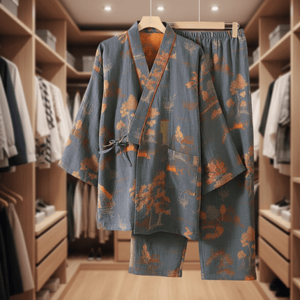 PaintDrape™ Kimono Pyjamaset | Ontspan in stijl met ultiem comfort en elegantie