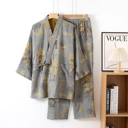 PaintDrape™ Kimono Pyjamaset | Ontspan in stijl met ultiem comfort en elegantie