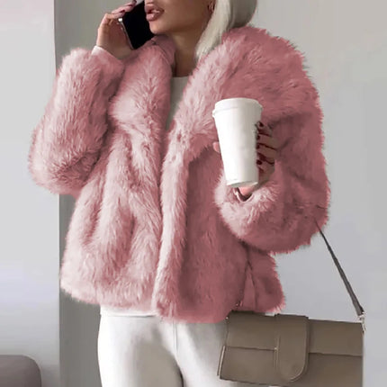 CozyFur™ Dames Korte Jas van Imitatiebont | Warm en stijlvol, perfect voor herfst en winter