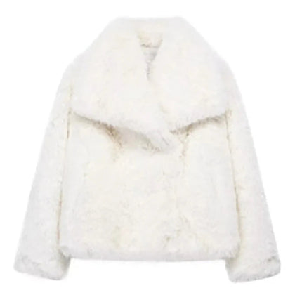 CozyFur™ Dames Korte Jas van Imitatiebont | Warm en stijlvol, perfect voor herfst en winter
