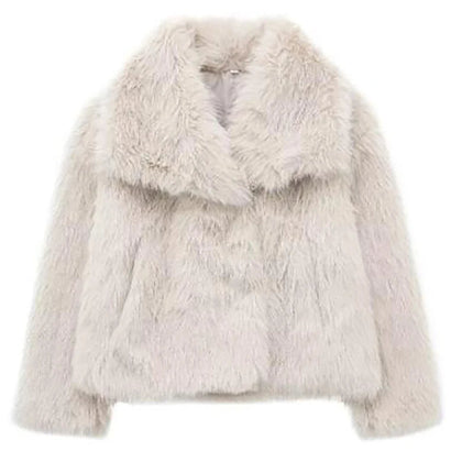 CozyFur™ Dames Korte Jas van Imitatiebont | Warm en stijlvol, perfect voor herfst en winter