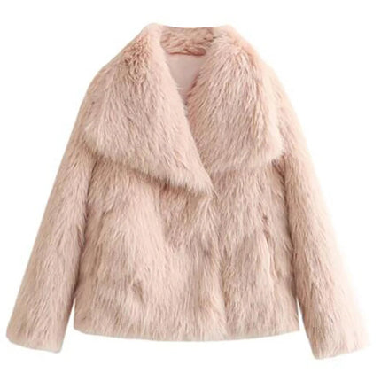 CozyFur™ Dames Korte Jas van Imitatiebont | Warm en stijlvol, perfect voor herfst en winter