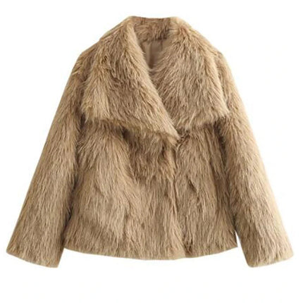 CozyFur™ Dames Korte Jas van Imitatiebont | Warm en stijlvol, perfect voor herfst en winter