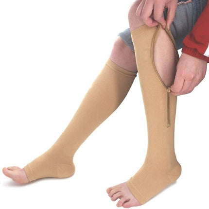 SupportZip™ Steunkousen | Verlicht vermoeide benen en trek ze moeiteloos aan