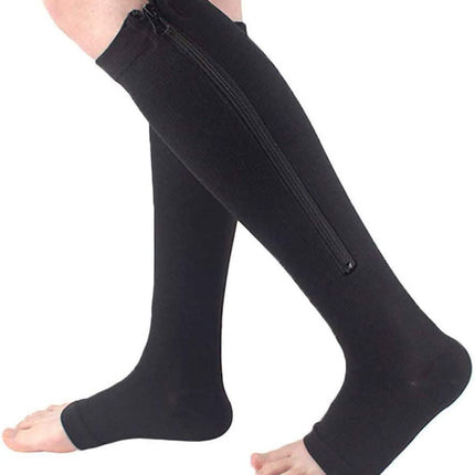 SupportZip™ Steunkousen | Verlicht vermoeide benen en trek ze moeiteloos aan