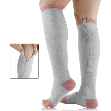 SupportZip™ Steunkousen | Verlicht vermoeide benen en trek ze moeiteloos aan