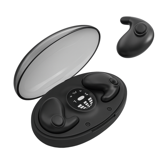 SleepSound™ Draadloze Mini Oordopjes | Ultiem comfort en rustgevende audio, dag en nacht