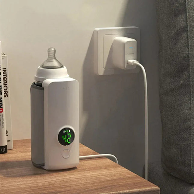 WarmEase™ Draagbare Babyflessenwarmer | Altijd de perfecte temperatuur, waar je ook bent