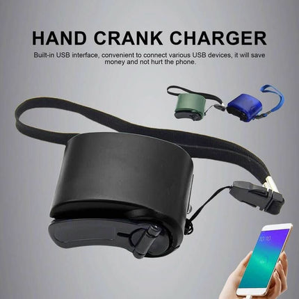 CrankCharge™ Noodoplader | Altijd stroom bij de hand, zelfs zonder stopcontact