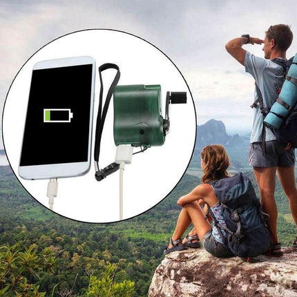 CrankCharge™ Noodoplader | Altijd stroom bij de hand, zelfs zonder stopcontact