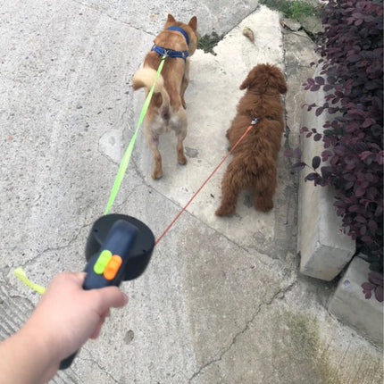 PawControl™ Dubbele Uittrekbare Hondenriem | Wandel twee honden tegelijk zonder gedoe