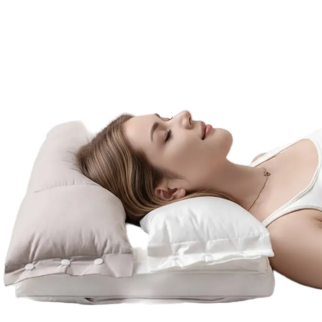TravelRest™ Nekkussen Dubbellaags Ergonomisch | Ultiem comfort voor nek en schouders