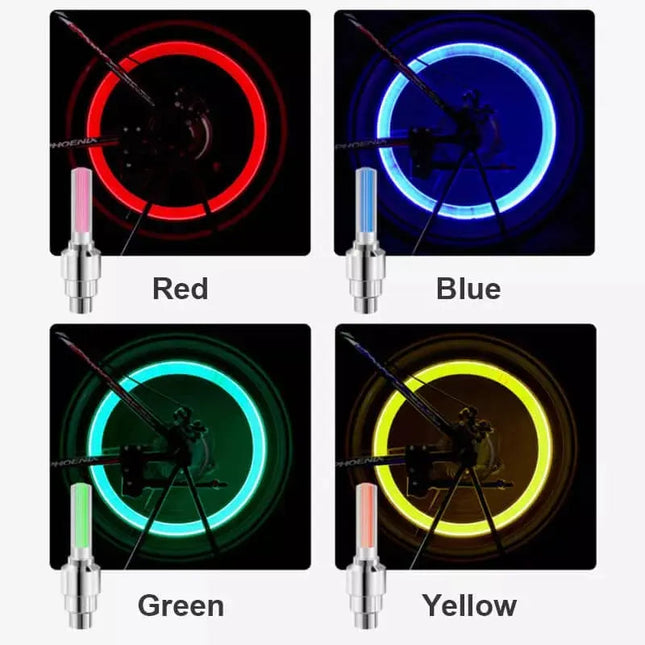BikeGlow™ Fietsventielverlichting LED | Veilig zichtbaar tijdens nachtelijke ritten