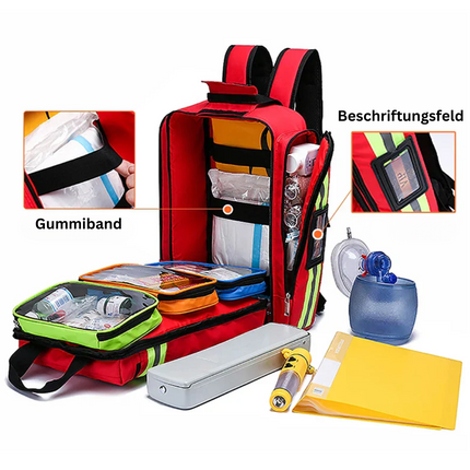 RescuePack™ EHBO- en Survivalrugzak | Georganiseerd, waterdicht en klaar voor elke noodsituatie