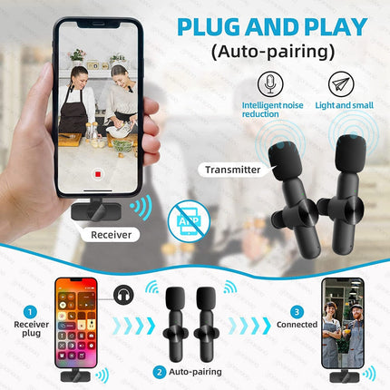 ClearMic™ Draadloze Lavalier Microfoon | Professioneel geluid, direct klaar voor gebruik