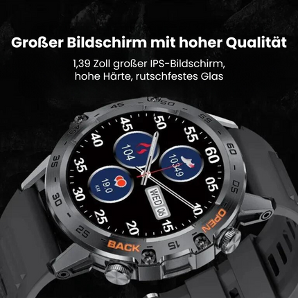 TitanX CombatFit S45™ Heren Smartwatch | Robuust, stijlvol en met Hartslagmonitor