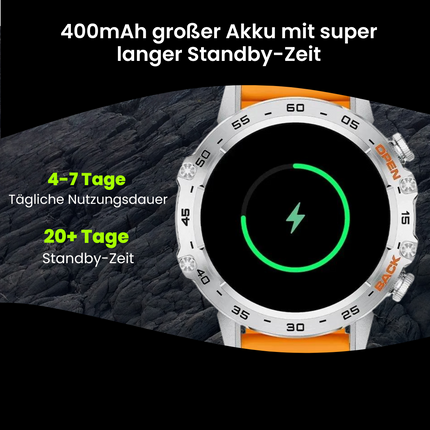 TitanX CombatFit S45™ Heren Smartwatch | Robuust, stijlvol en met Hartslagmonitor