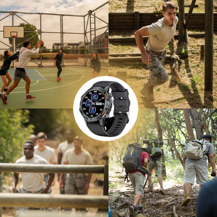 TitanX CombatFit S45™ Heren Smartwatch | Robuust, stijlvol en met Hartslagmonitor