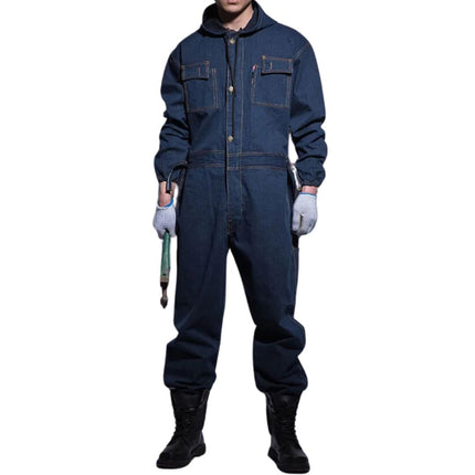DenimWork™ Heren Werkoveralls Spijkerstijl | Robuust, stijlvol en klaar voor elke werkdag