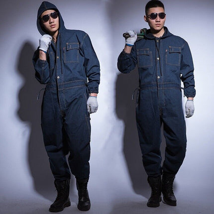 DenimWork™ Heren Werkoveralls Spijkerstijl | Robuust, stijlvol en klaar voor elke werkdag