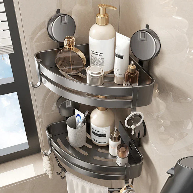 AquaCorner™ Hoekbadkamerorganizer | Praktisch en stabiel zonder boren