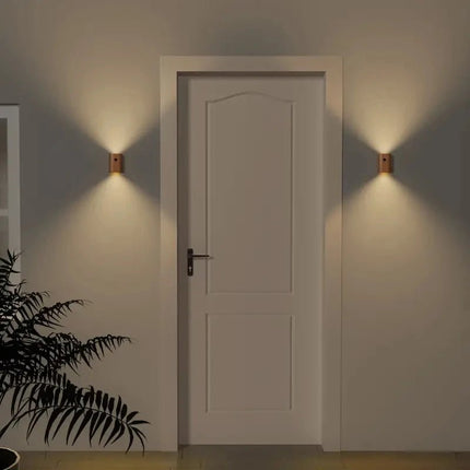 Houten Lamp met Bewegingssensor en Oplaadbare Batterij
