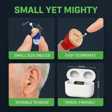 ClearSound™ In-ear Hoortoestellen | Discreet horen met helder geluid