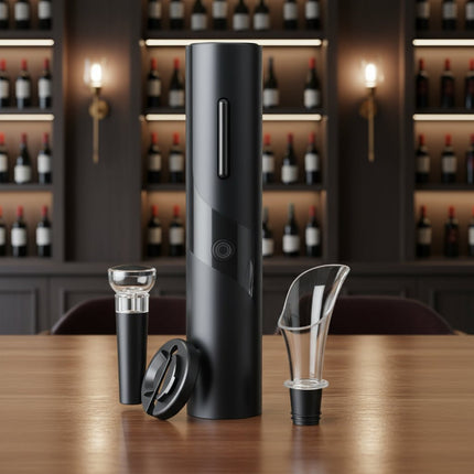 WineEase™ Kurkentrekker Set | Open, schenk en bewaar wijn moeiteloos in stijl