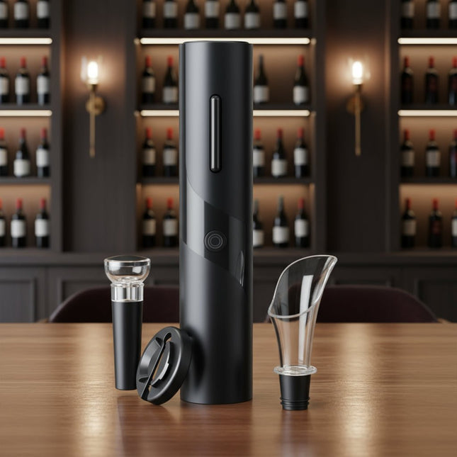WineEase™ Kurkentrekker Set | Open, schenk en bewaar wijn moeiteloos in stijl